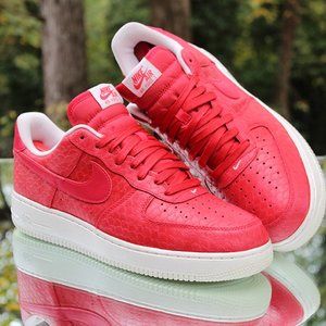 Nike Air Force 1 Low 07 LV8 Red Croc Men’s Size 12 Summit White 718152-606